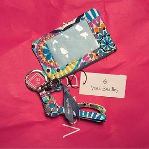 Vera Bradley Zip ID Case With Lanyard